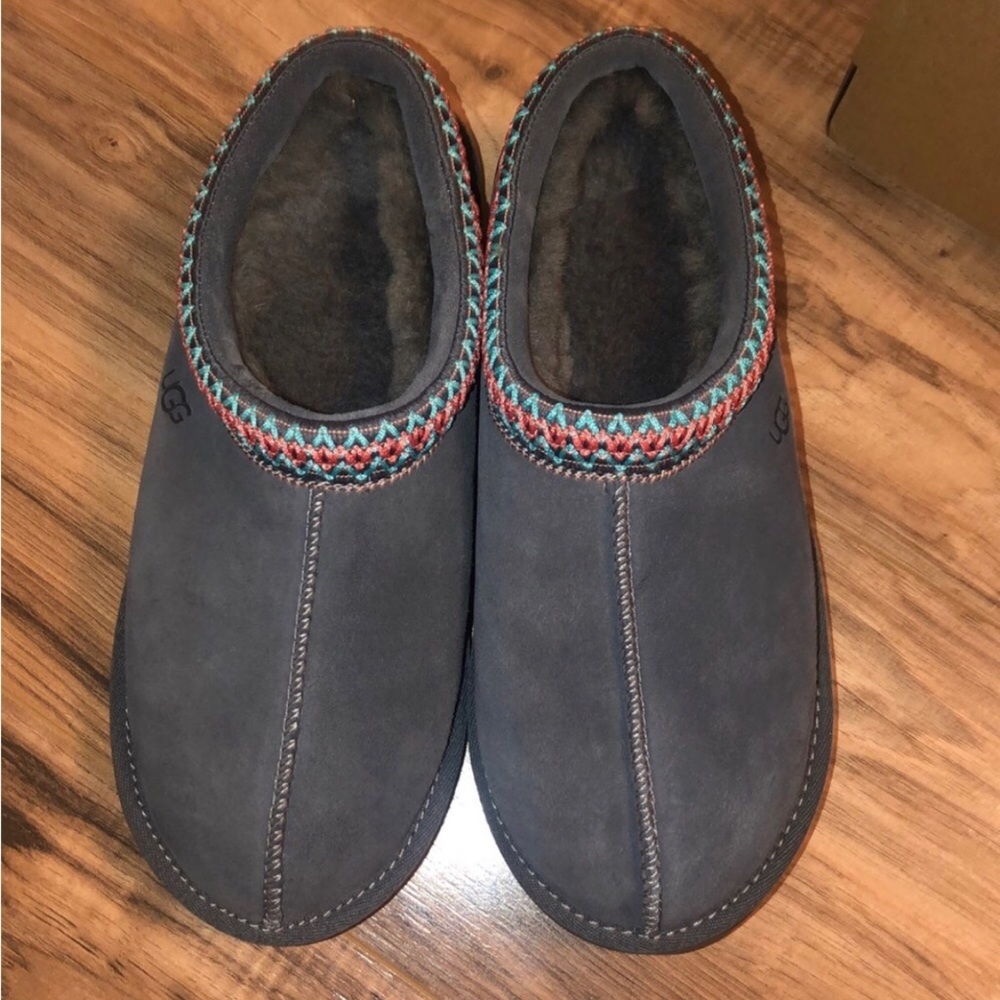 Ugg Tasmans Slippers Dark Grey Size 8
